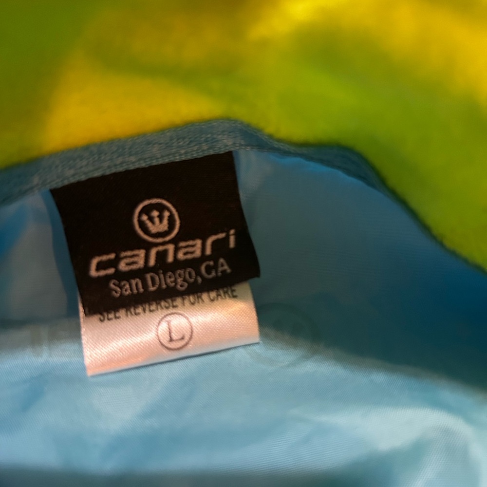 Canari Cycling Jacket - Neon Yellow and Blue
